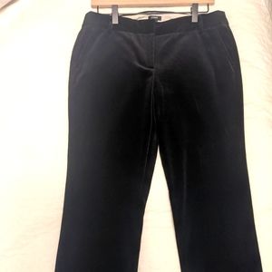JCrew Black Velvet City Fit pants, size 6